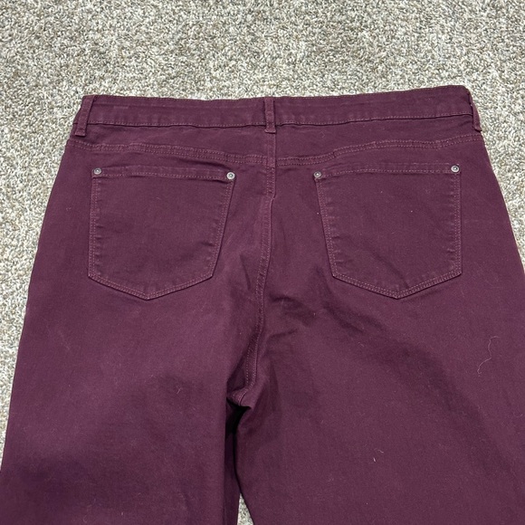 Gloria Vanderbilt 16 XL 1X Jeans Denim Wine Stretch Slimming Rail Straight - Picture 7 of 11